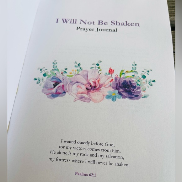 I Will Not Be Shaken Prayer Journal Notebook Gift Book - Picture 4 of 12
